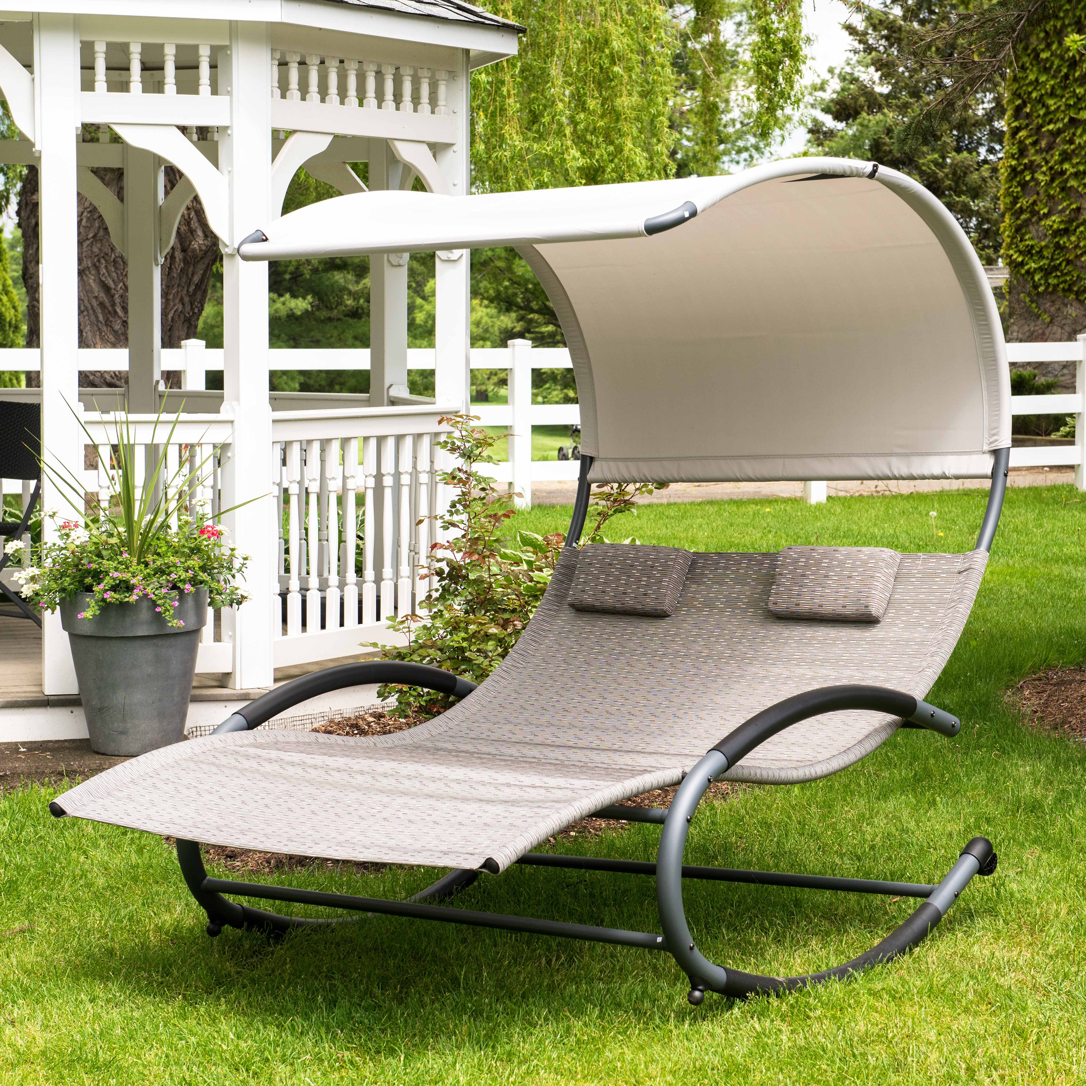Double Chaise Steel Rocker - Sienna