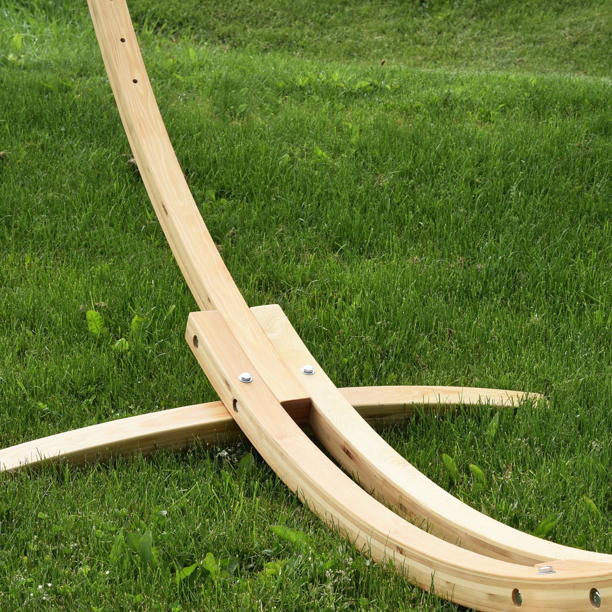 Solid Pine Arc Hammock Stand (10ft/305 cm) - Natural