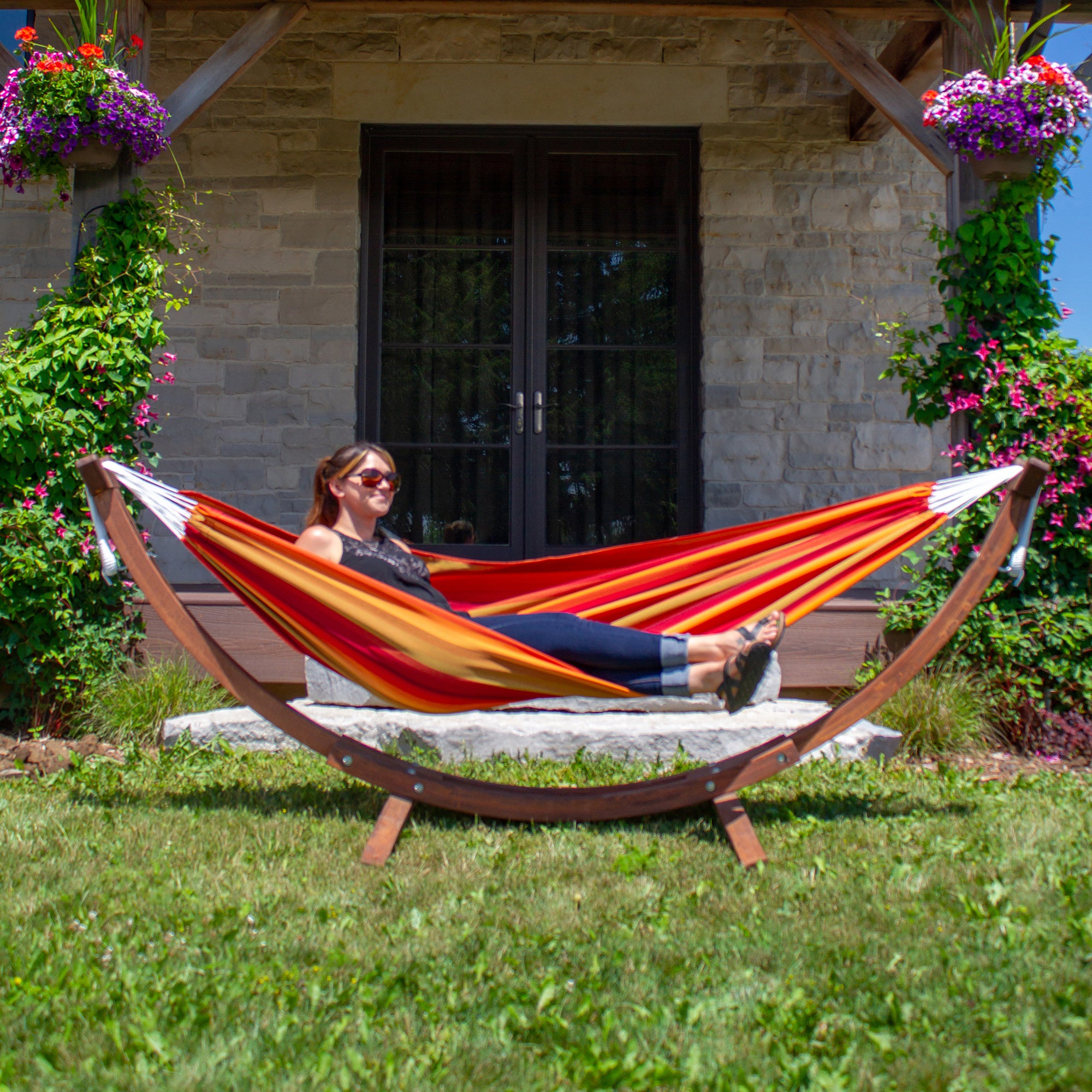 Brazilian Style Sunbrella® Hammock - Sunset