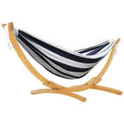 Double Cotton Hammock with Solid Pine Stand (8ft/260cm) - Harbour