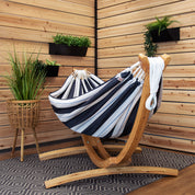 Hamac double Sunbrella® avec support en pin massif (260 cm) - Token Surfside