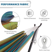 Hamac double Sunbrella® avec support en pin massif (260 cm) - Token Surfside