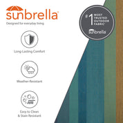 Hamac double Sunbrella® avec support en pin massif (260 cm) - Token Surfside