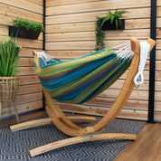 Hamac double Sunbrella® avec support en pin massif (260 cm) - Token Surfside