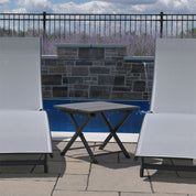 Coral Springs Aluminum Side Table - Charcoal