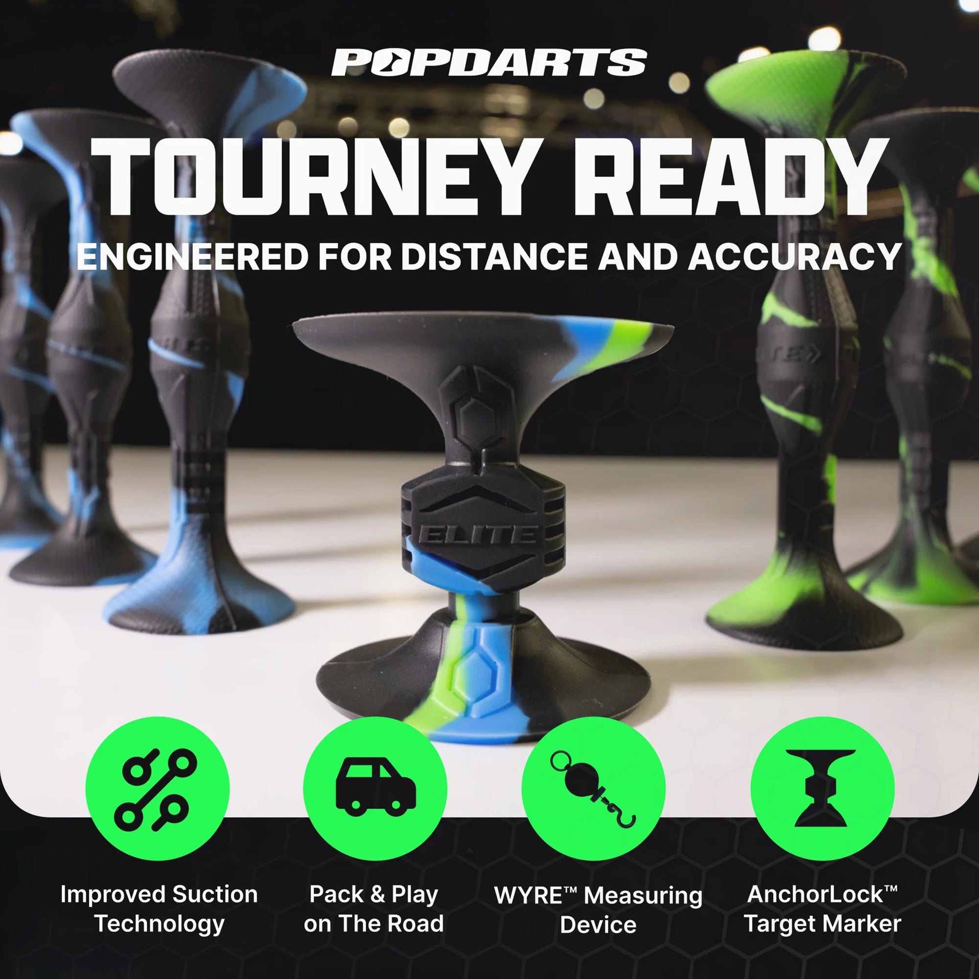 Pop Darts Elite Pack - Blue/Green