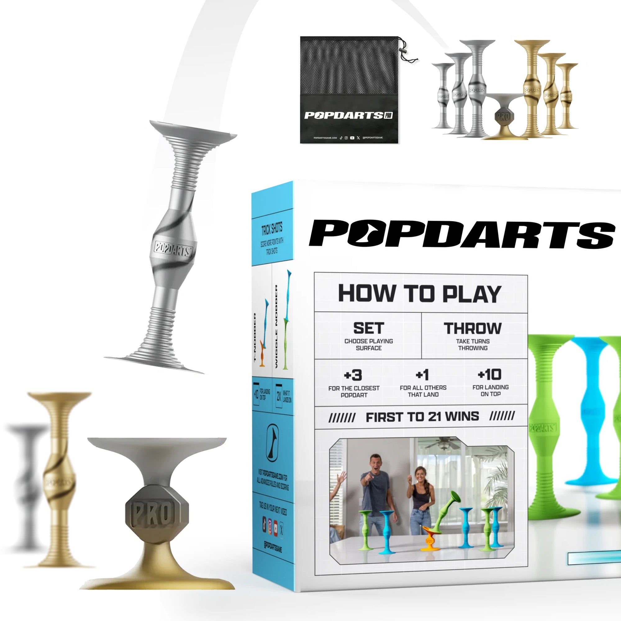 Pack Pro Pop Darts - Argent/Or