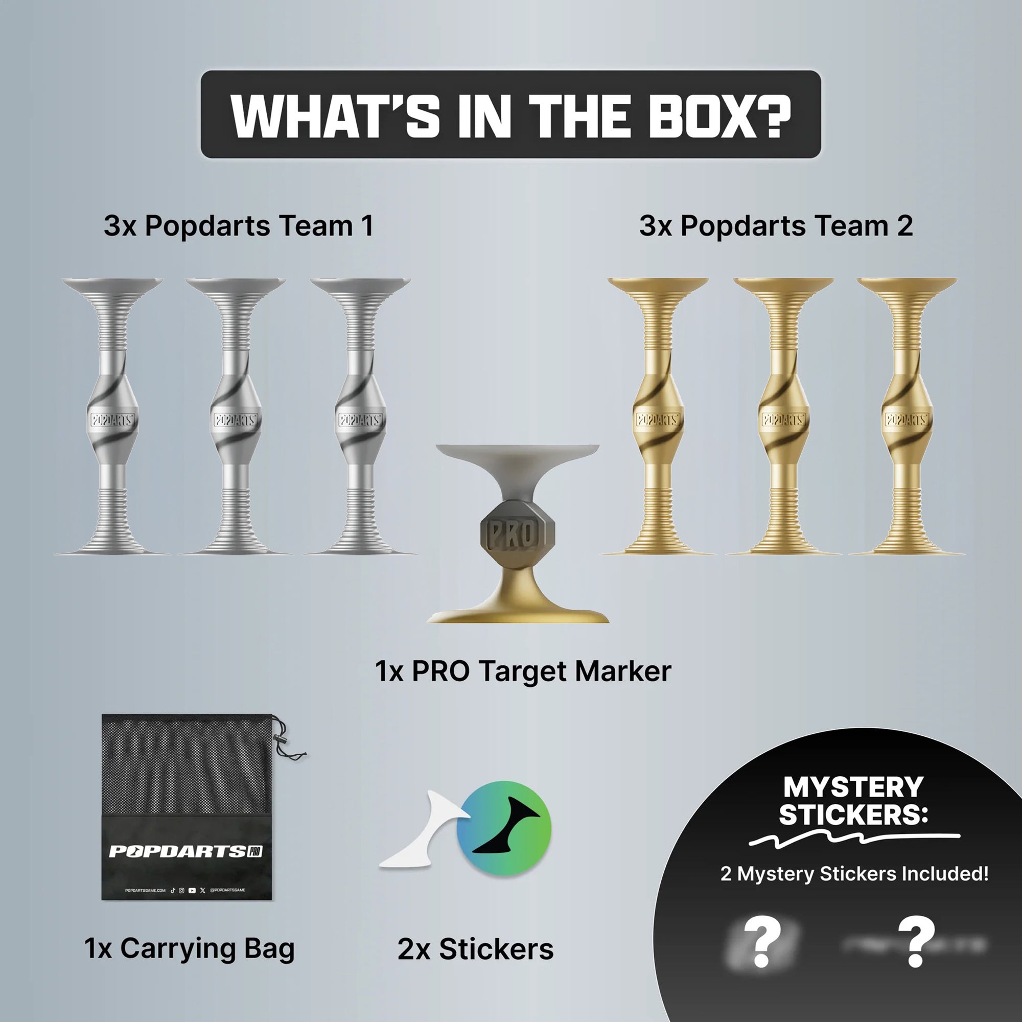 Pack Pro Pop Darts - Argent/Or