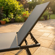 Sentosa Phifer® & Aluminum Lounger Set (2pc) - Black Chrome