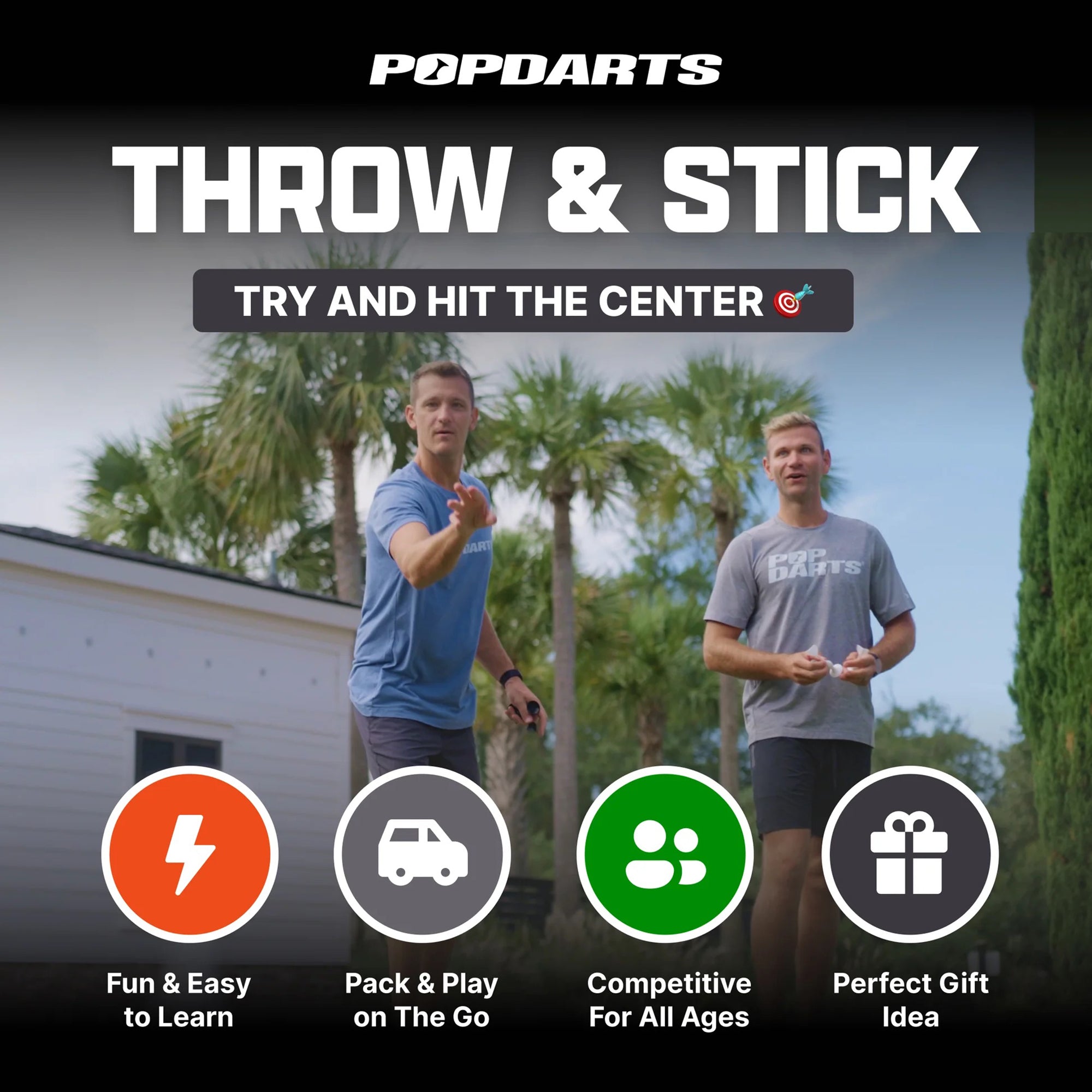 Popdarts Swaptop Board Set - Darts & Circle Top