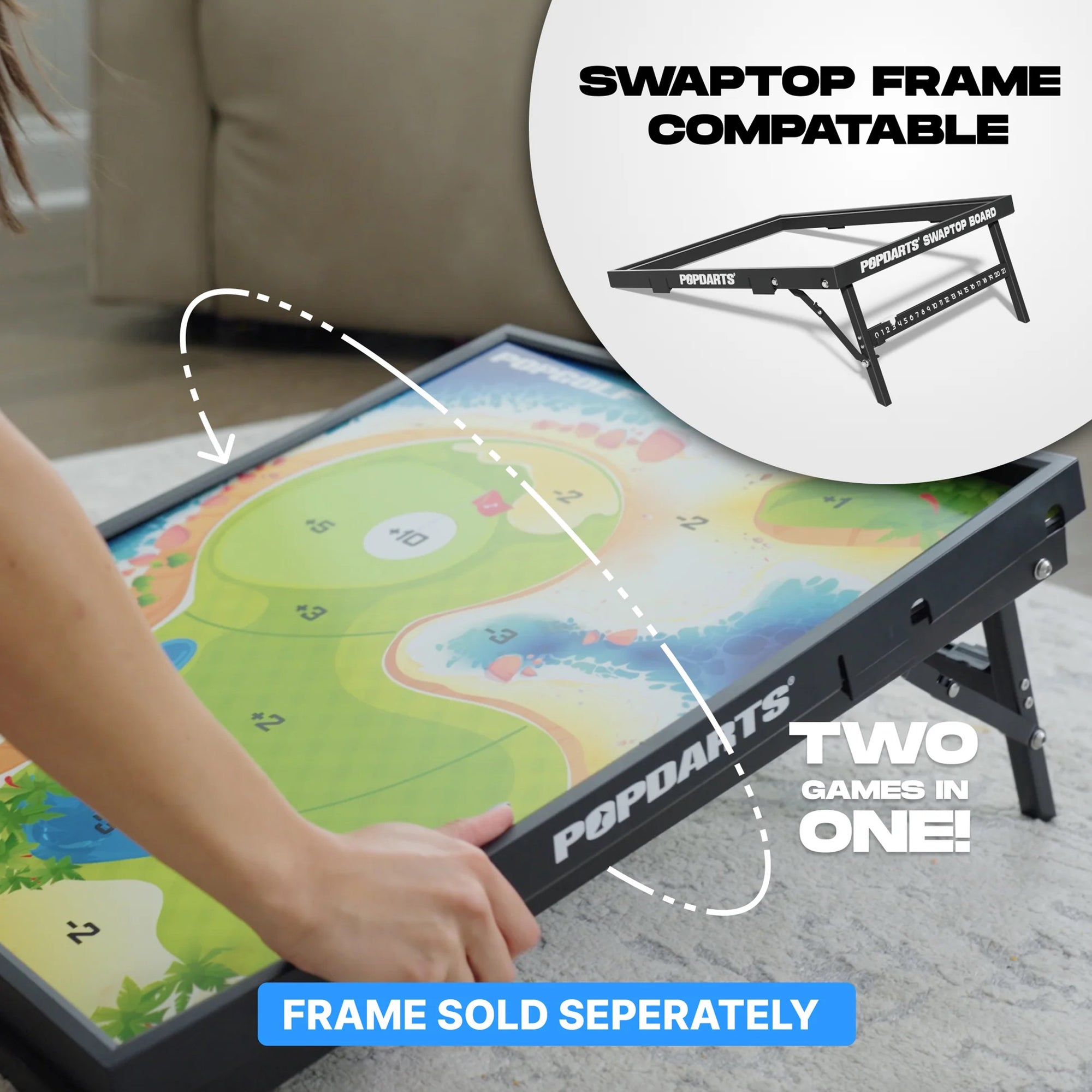 Popdarts Swaptop Board Top - PopGolf