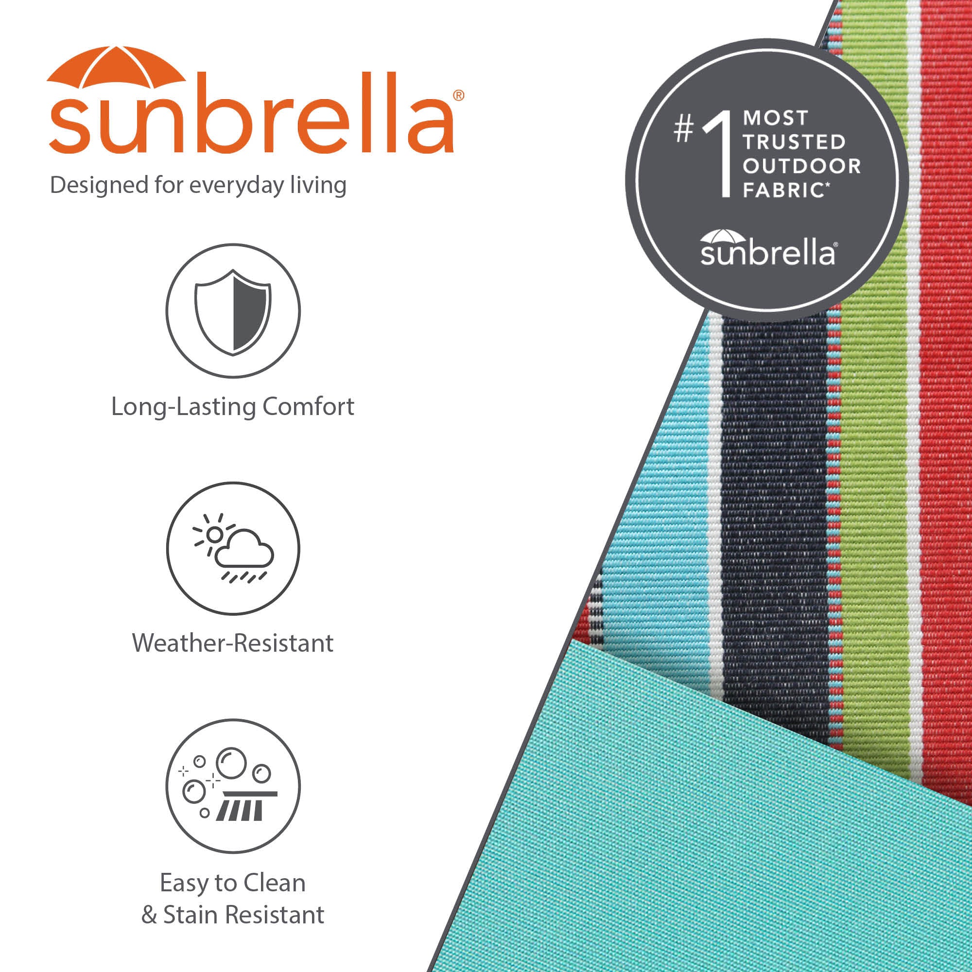 Sunbrella® Quilted Spreader Bar Hammock - Carousel Confetti & Aruba