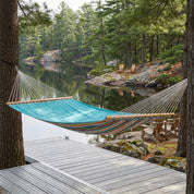Sunbrella® Quilted Spreader Bar Hammock - Carousel Confetti & Aruba