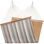 Sunbrella® Quilted Spreader Bar Hammock - Dove & Sand