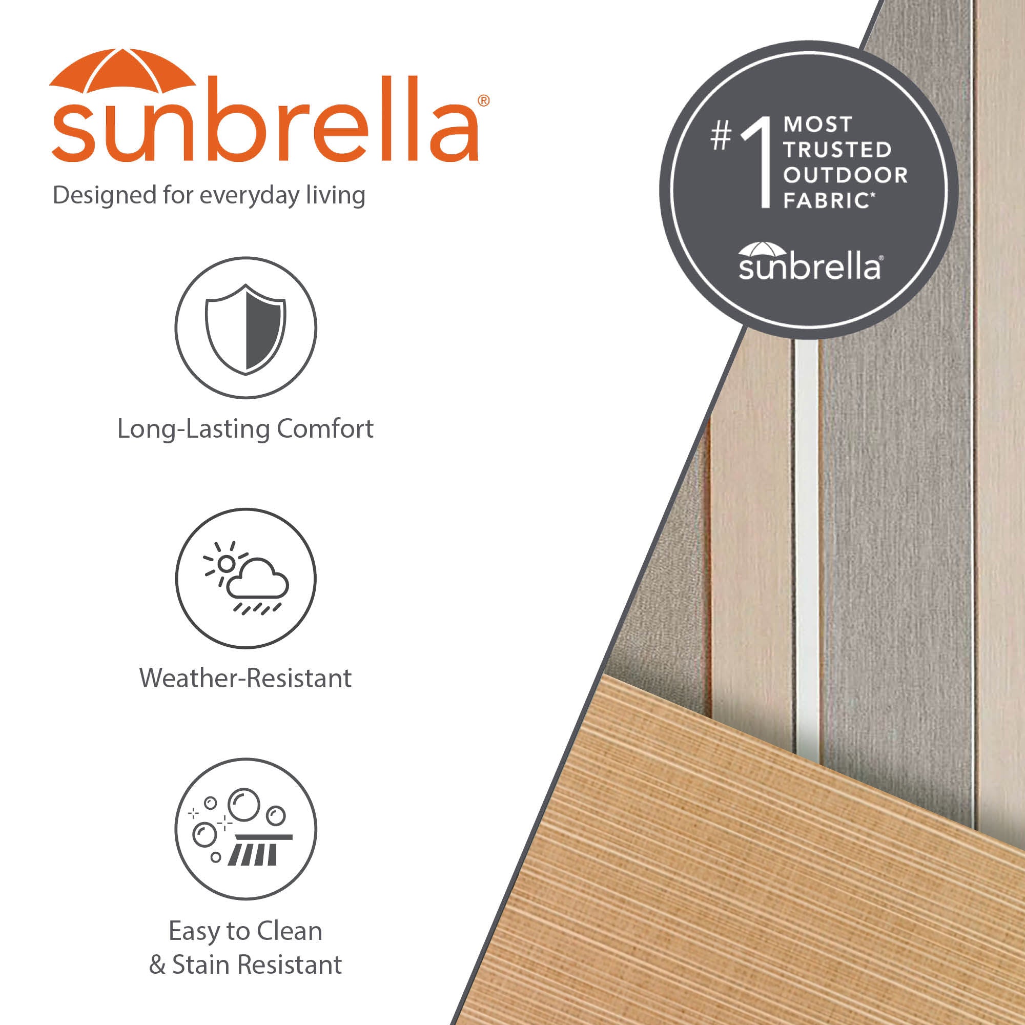 Sunbrella® Quilted Spreader Bar Hammock - Dove & Sand