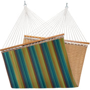 Sunbrella® Quilted Spreader Bar Hammock - Lagoon & Sand