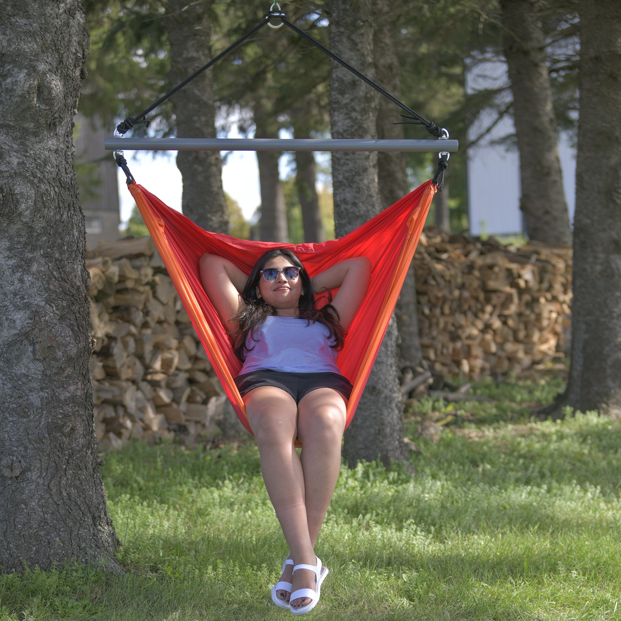 Parachute Hammock Chair - Punch & Peach