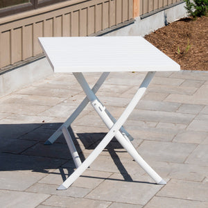 Brunch Aluminum White Folding Table