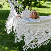 Deluxe Brazilian Style Cotton Hammock (Double) - Natural