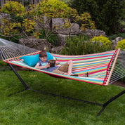 Quilted Fabric Spreader Bar Hammock - Ciao