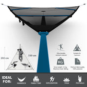 Elevate Aerial Mat - Blue & Black